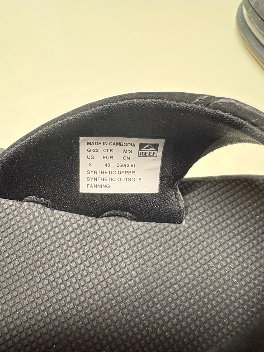 Reef Black Men's Casual Thong Sandals